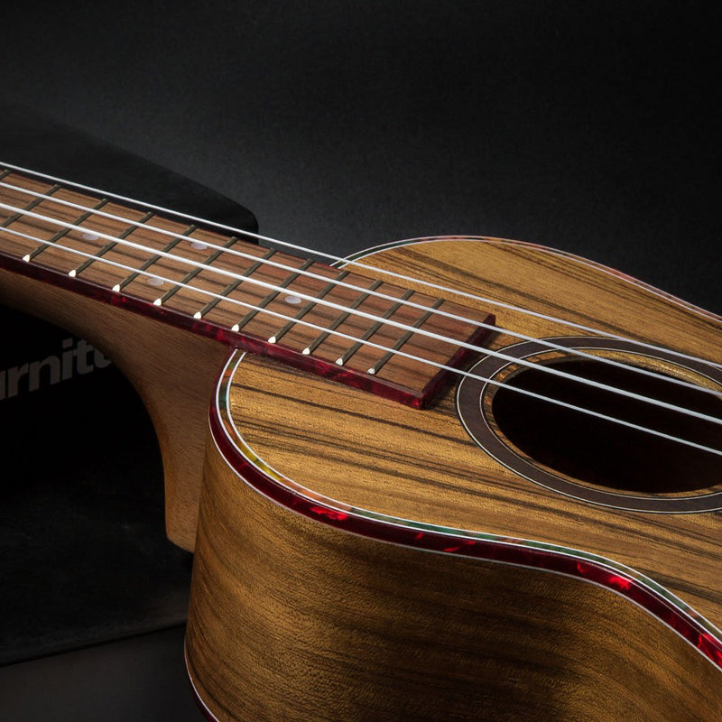 23 Inch Black Walnut Hawaiian Concert Ukulele with Ukulele Kit