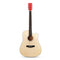 41 Inch Solid Spruce Top Folk Natural-Cutaway Acoustic Guitar