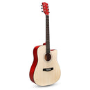 41 Inch Solid Spruce Top Folk Natural-Cutaway Acoustic Guitar