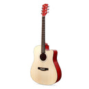 41 Inch Solid Spruce Top Folk Natural-Cutaway Acoustic Guitar
