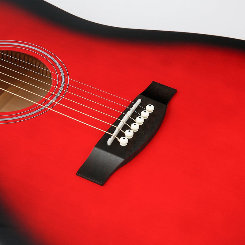 41 Inch Mahogany Spruce Top Red-Dreadnought Acoustic Guitar